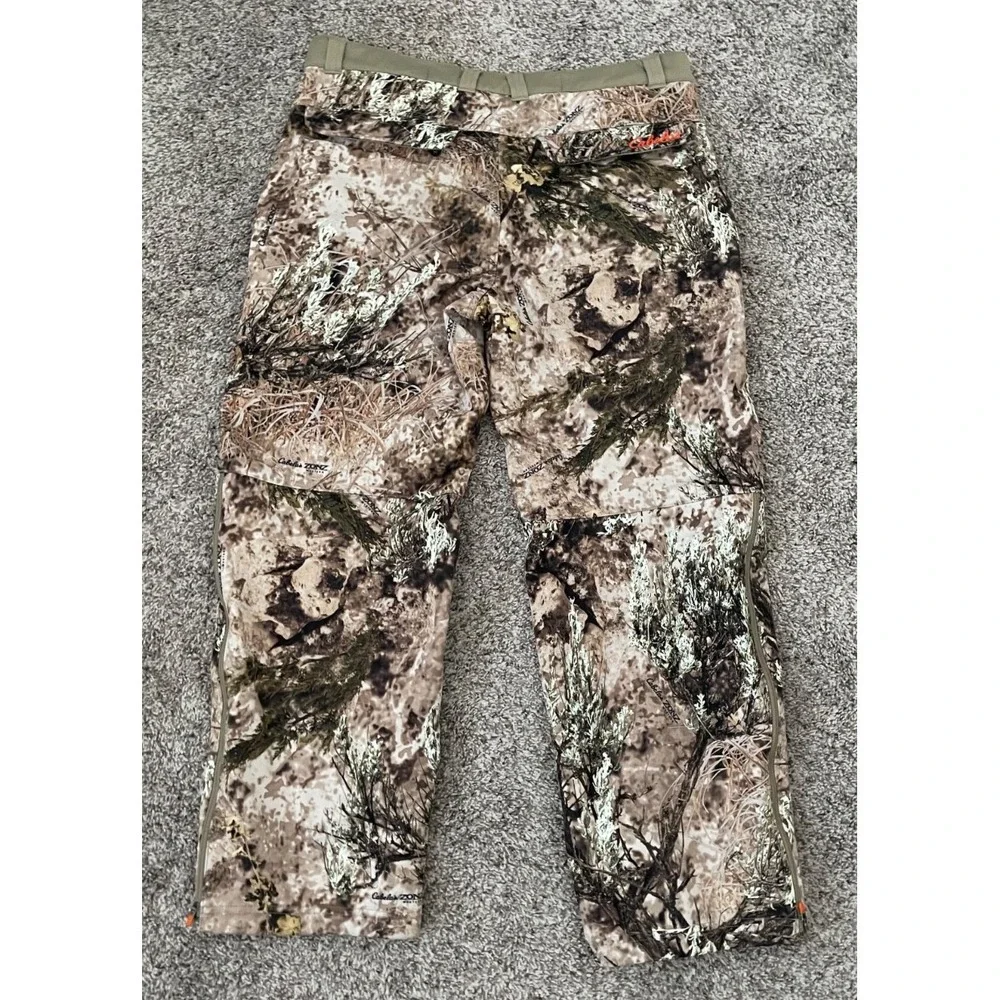 Cabelas Fleece Lined Zonz Camo‎ Pants Men's XL Mossy Oak Hunting Outdoor